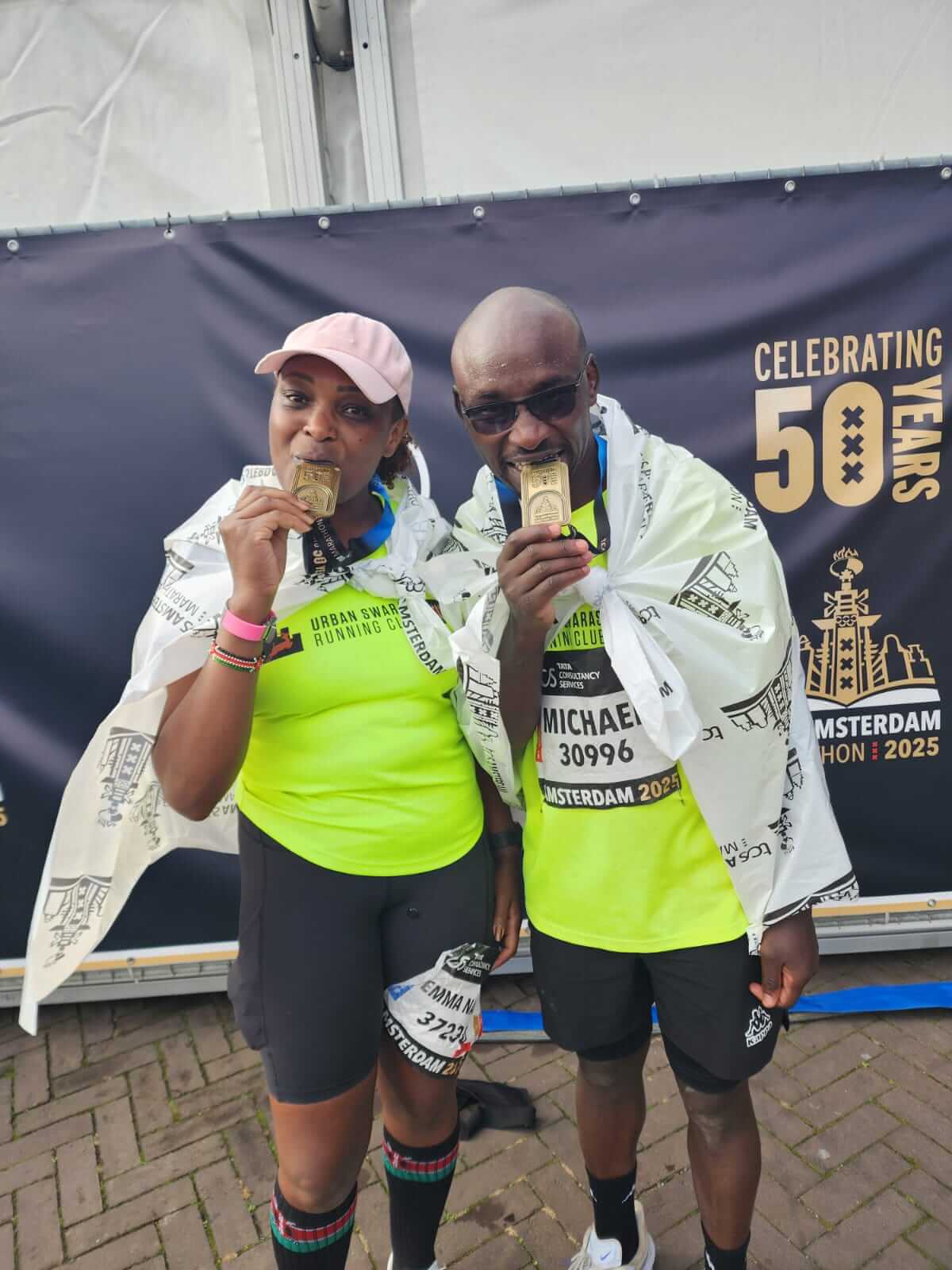 Urban Swaras members at race start line